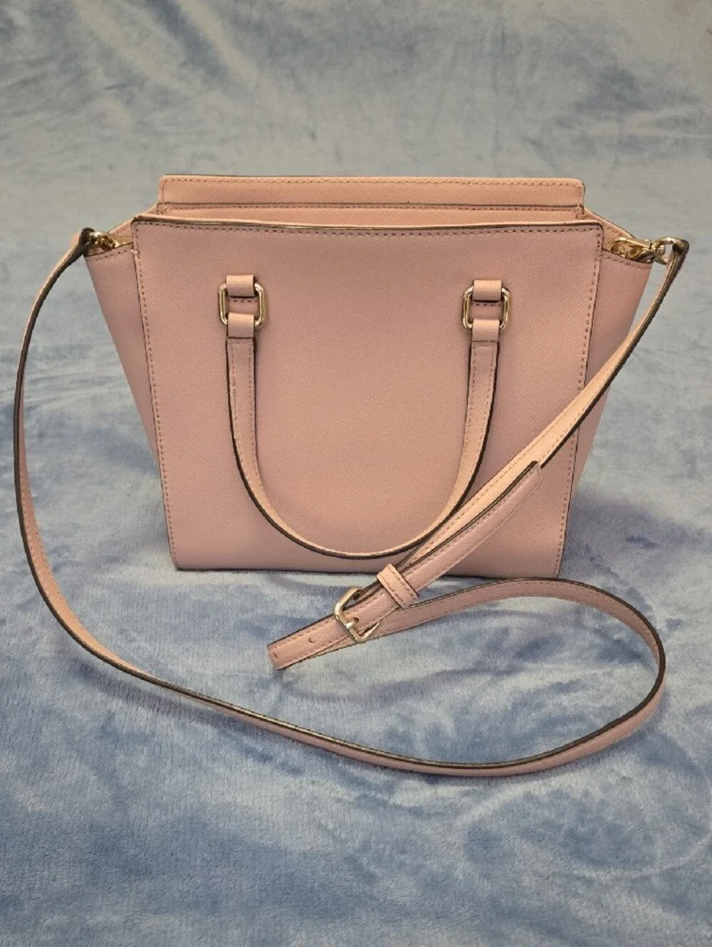 kate spade Laurel Way Jeweled Small blush pink satchel with gold hardware